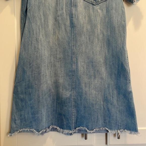 Love Fire DISTRESSED JEAN DRESS SIZE S Western Boho Beachy Festival - Picture 8 of 15